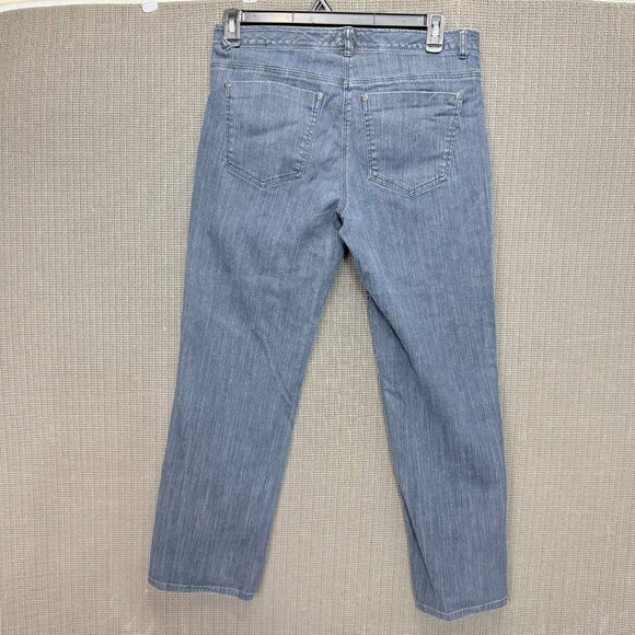 Talbots Womens Size 10 Blue Stretch Denim Straight-Leg Jeans - Picture 2 of 8